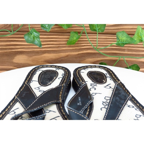 Born Concept Sz 7 M Black Flip Flop Synthetic Women Sandals - Picture 3 of 11